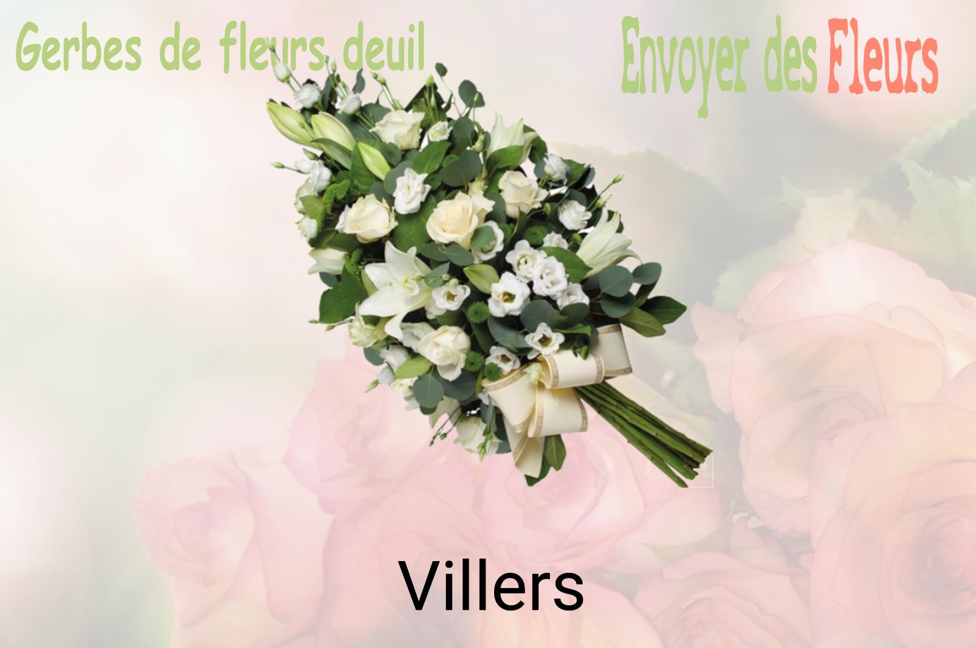 Gerbe de fleurs de deuil livrée à Villers